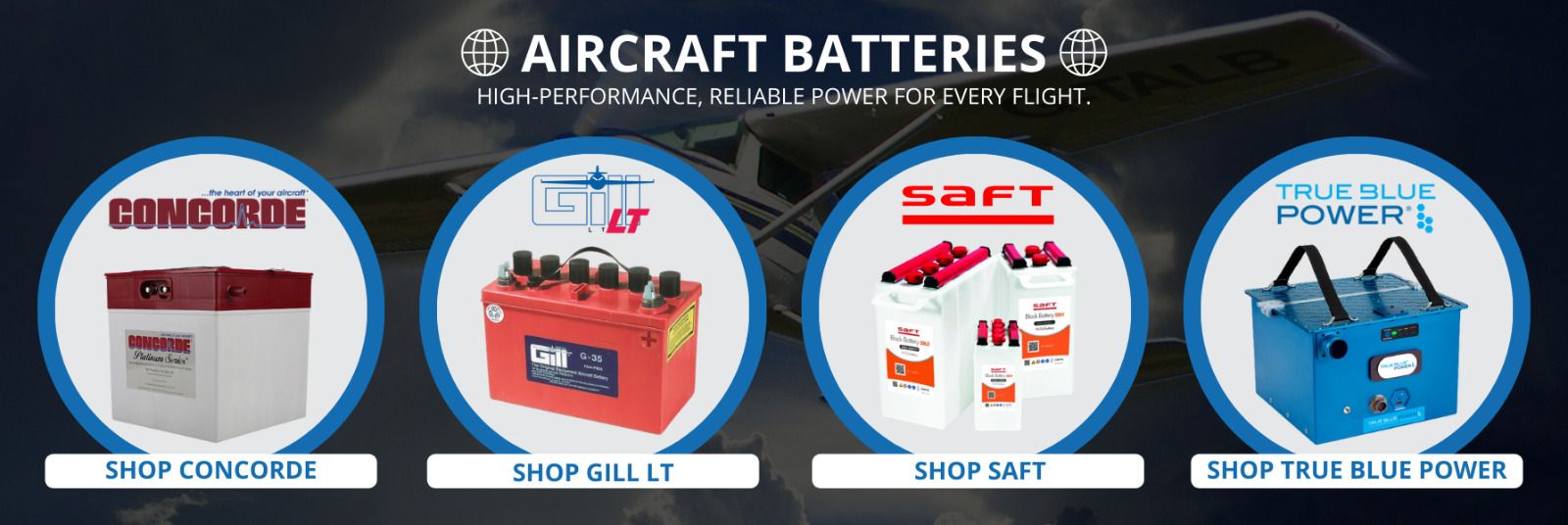 Banner Aircraft Batteries Aviation Parts
